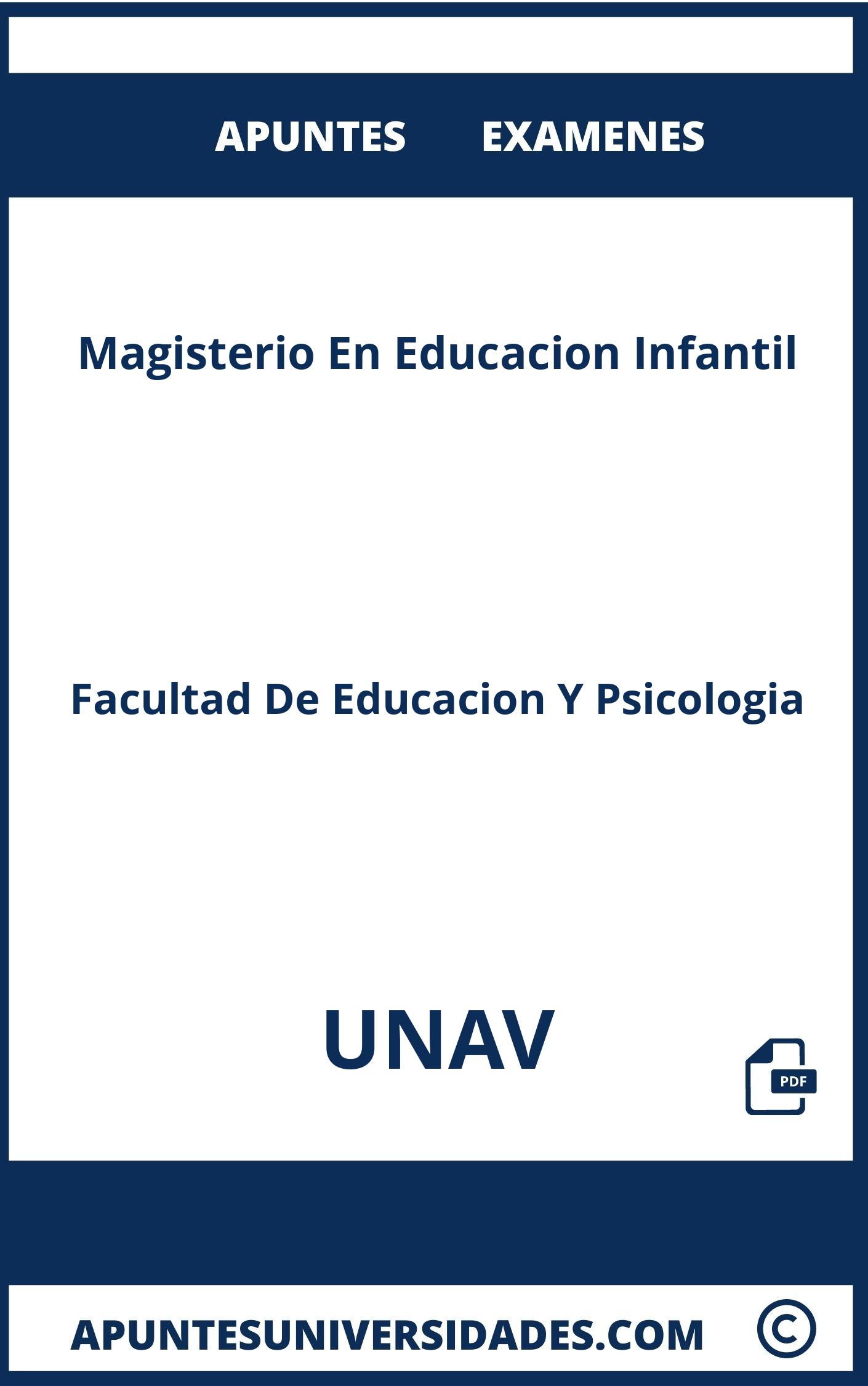 Apuntes Magisterio En Educacion Infantil UNAV y Examenes