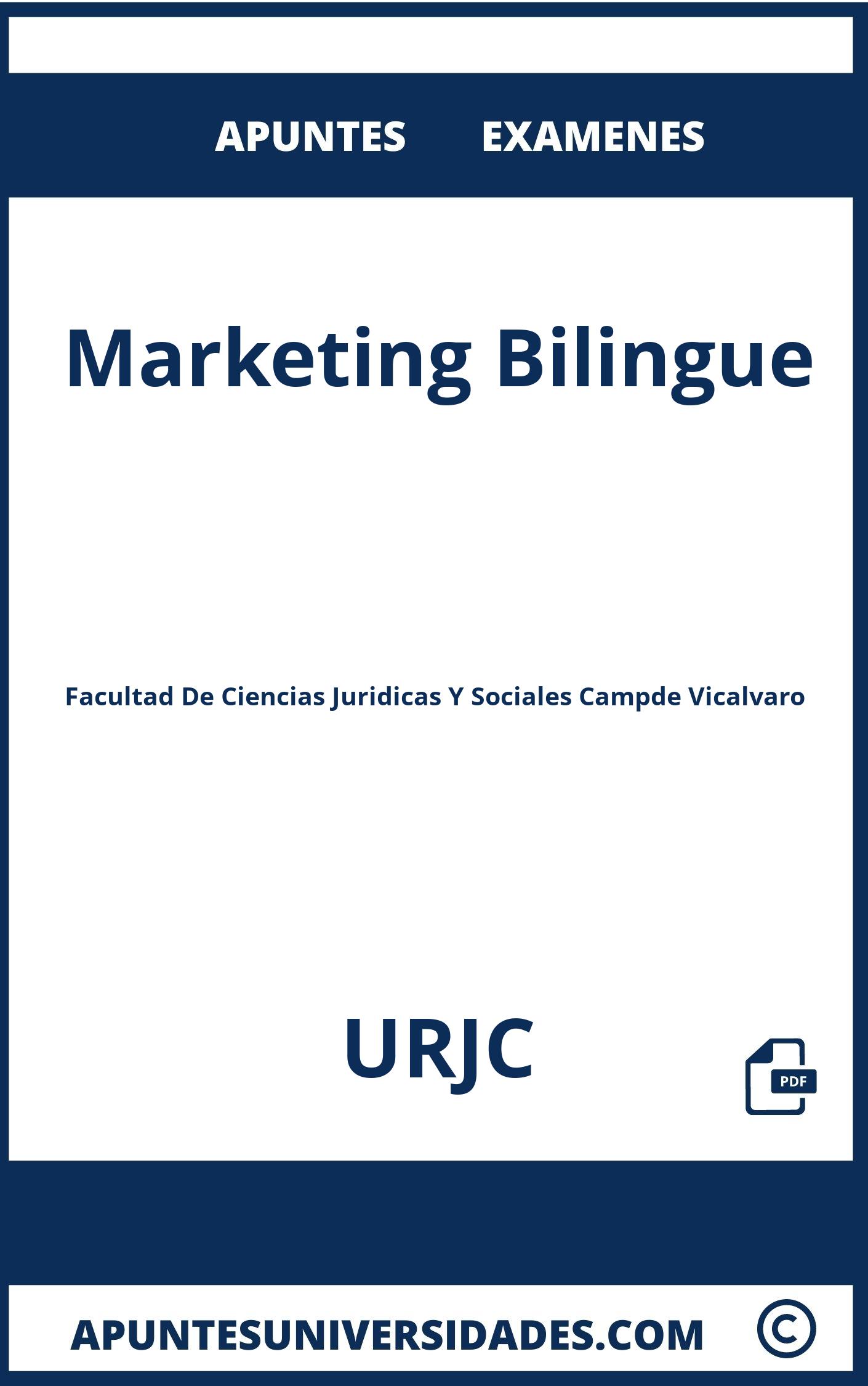 Apuntes Examenes Marketing Bilingue URJC