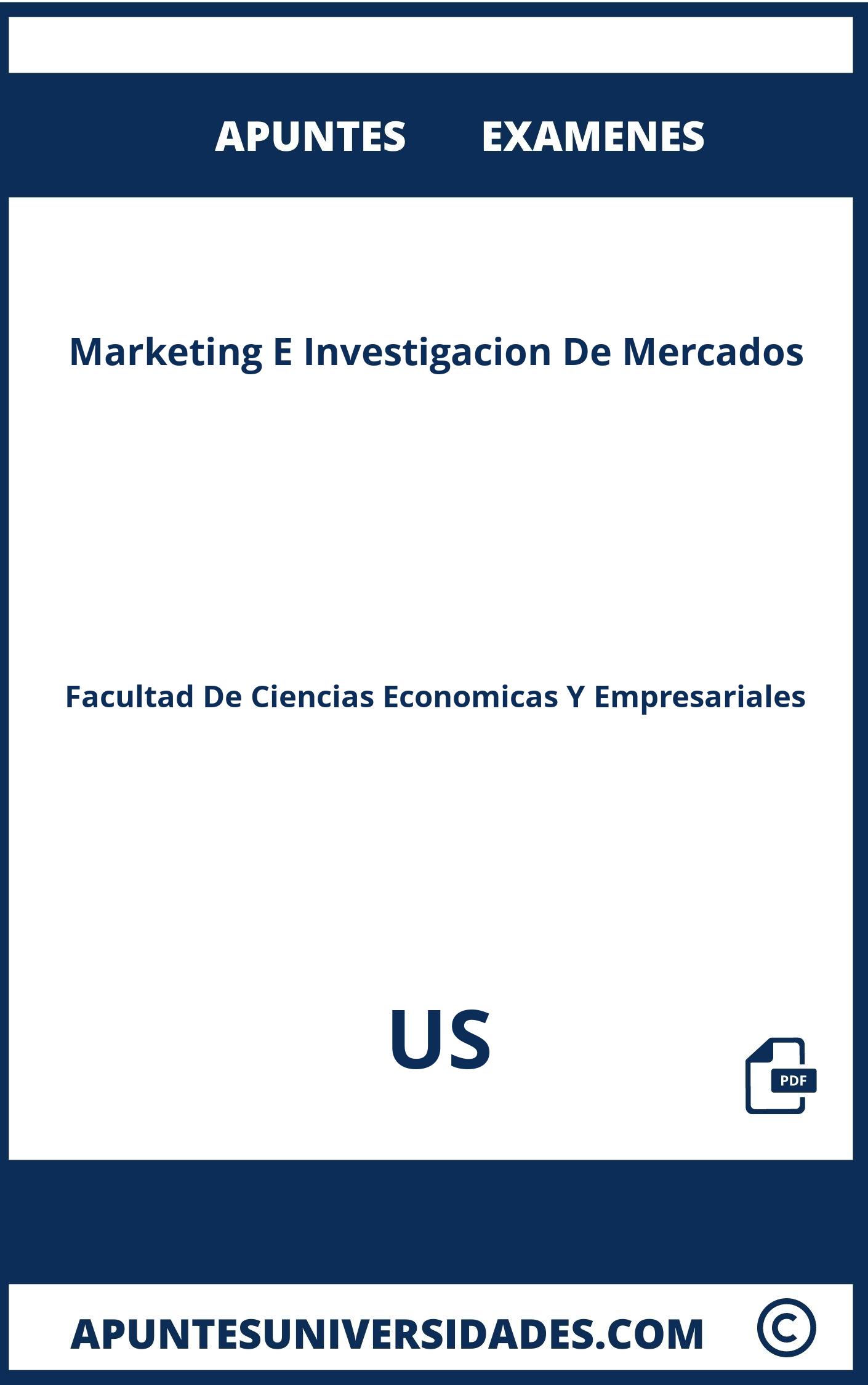 Apuntes y Examenes de Marketing E Investigacion De Mercados US