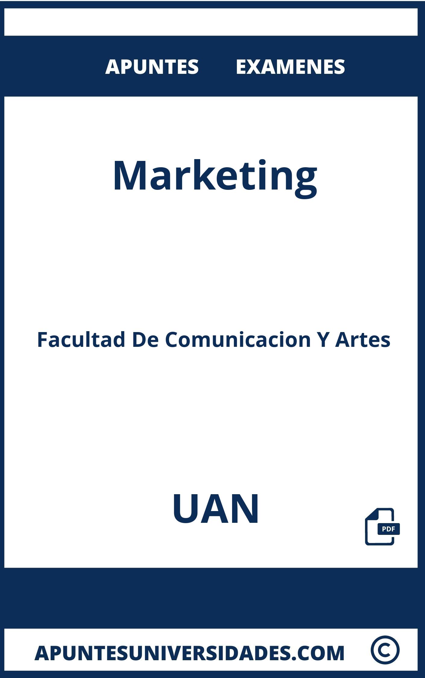 Apuntes y Examenes de Marketing UAN