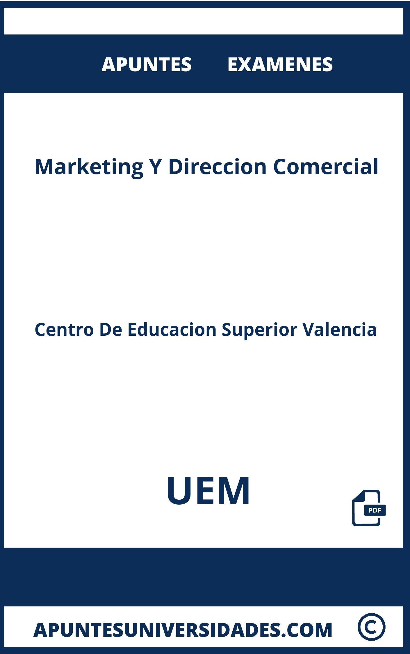 Apuntes y Examenes Marketing Y Direccion Comercial UEM