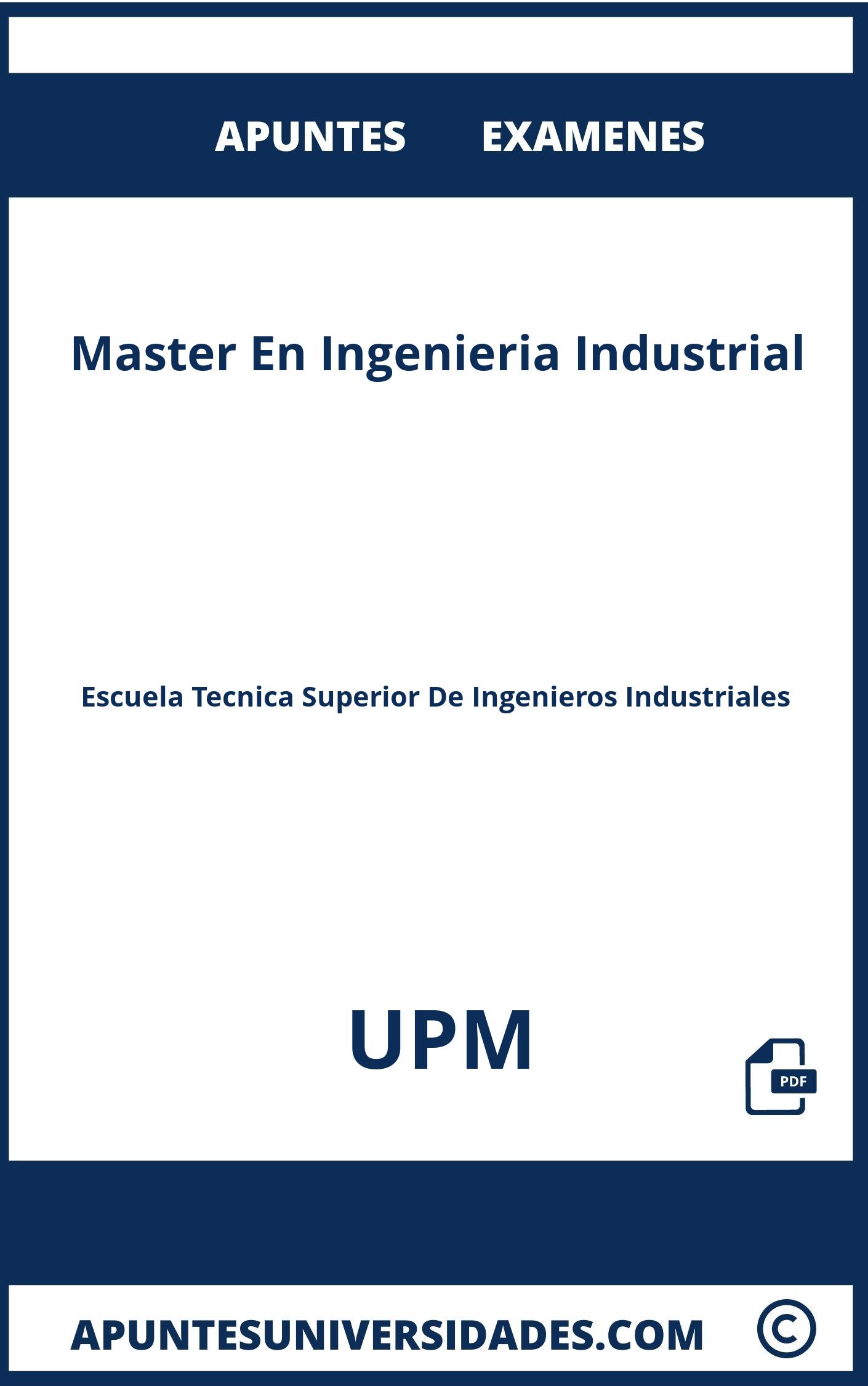 Master En Ingenieria Industrial UPM Apuntes Examenes