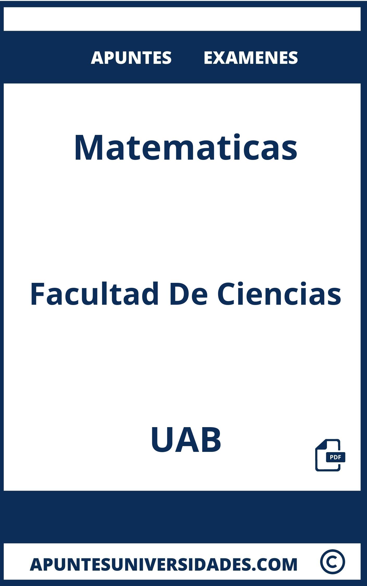 Examenes y Apuntes de Matematicas UAB