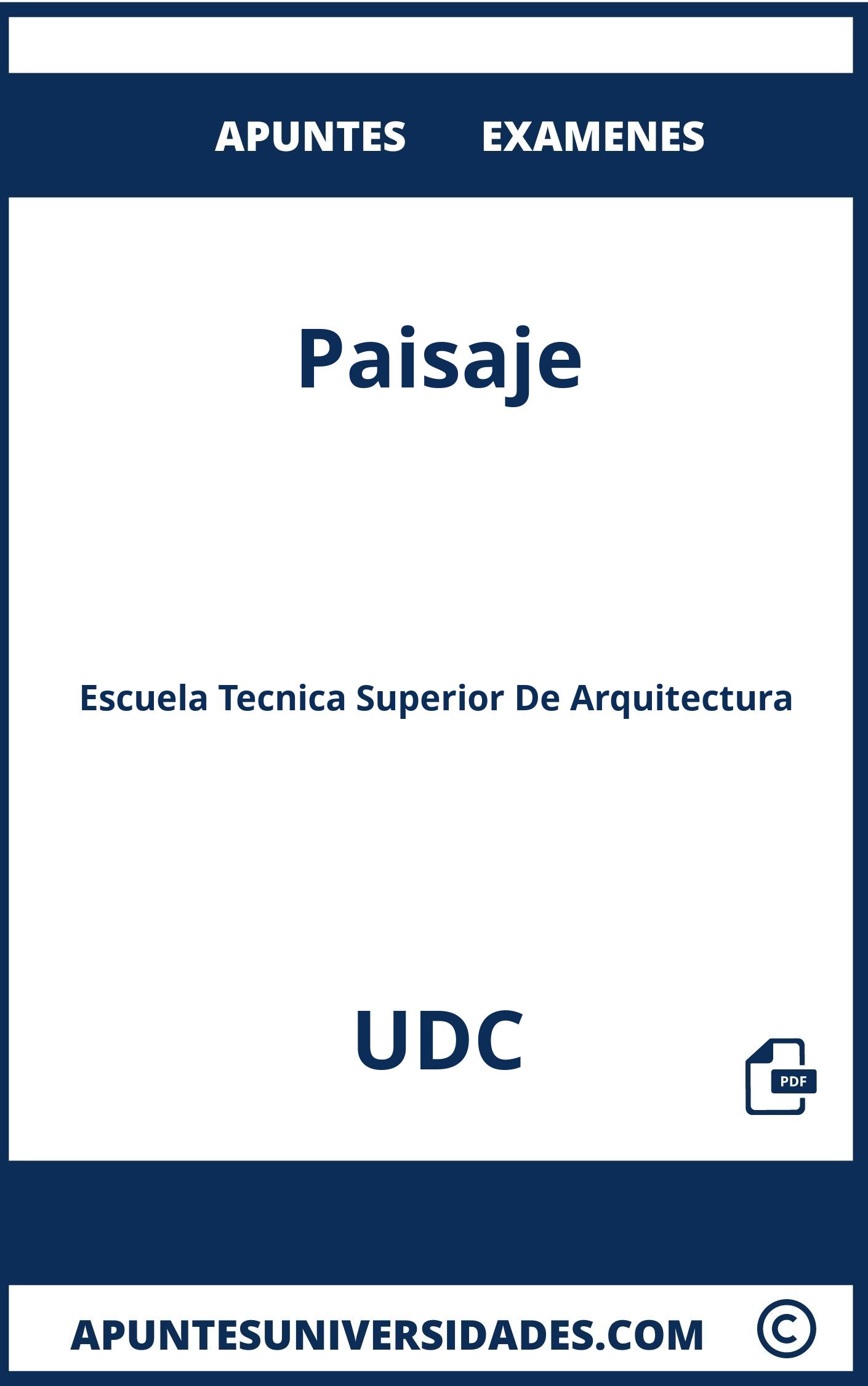 Examenes y Apuntes Paisaje UDC