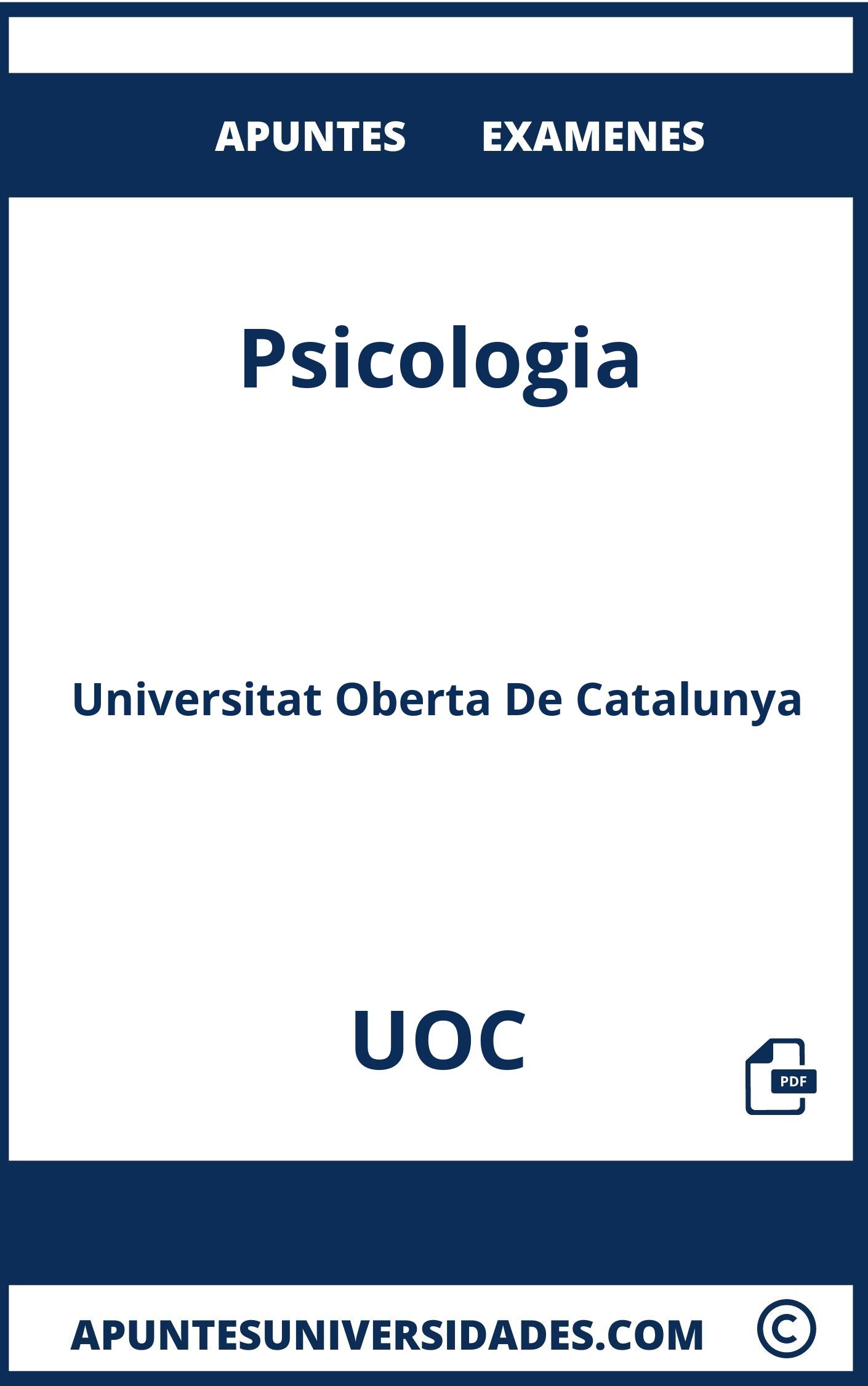Apuntes Psicologia UOC y Examenes