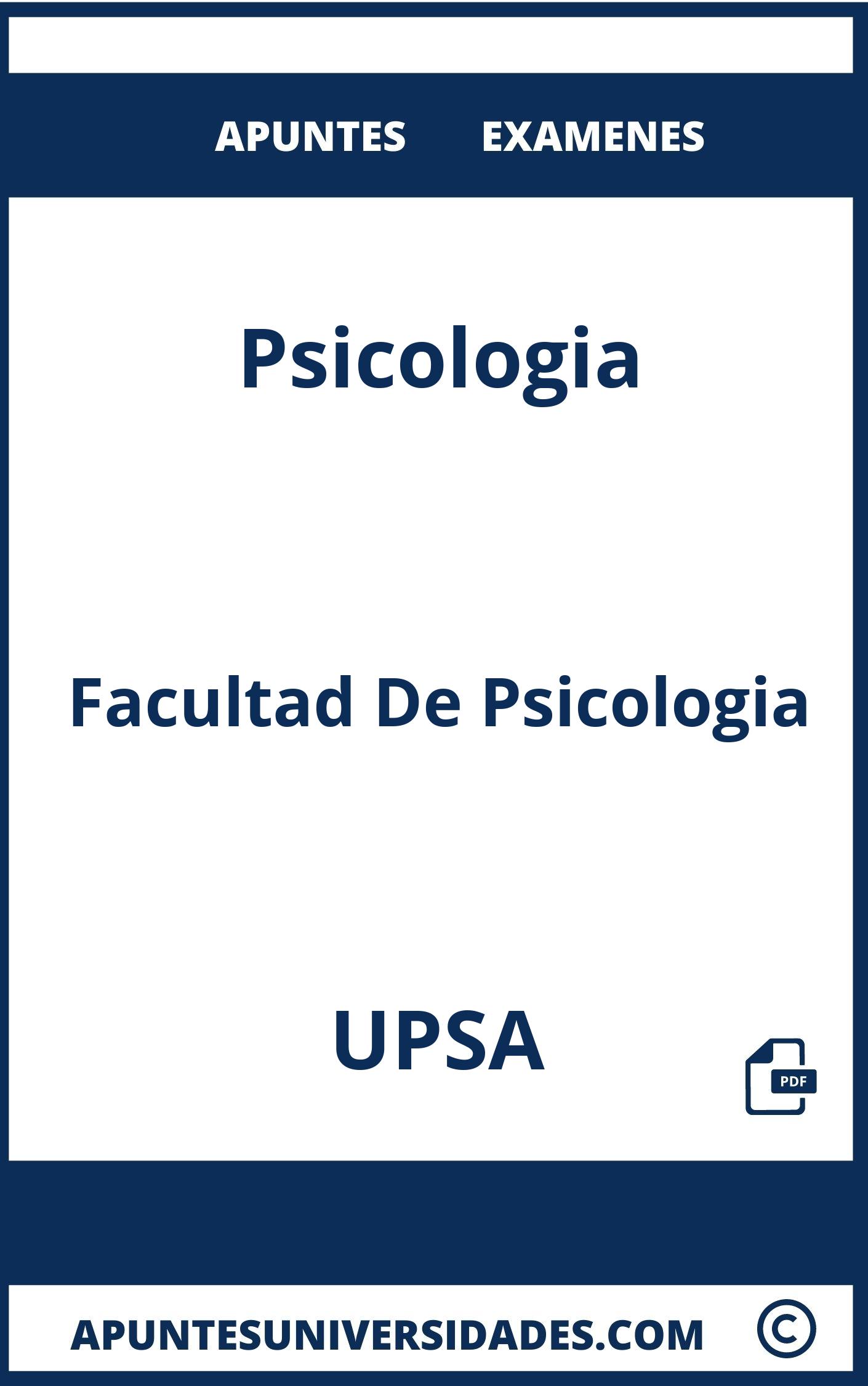 Apuntes y Examenes de Psicologia UPSA