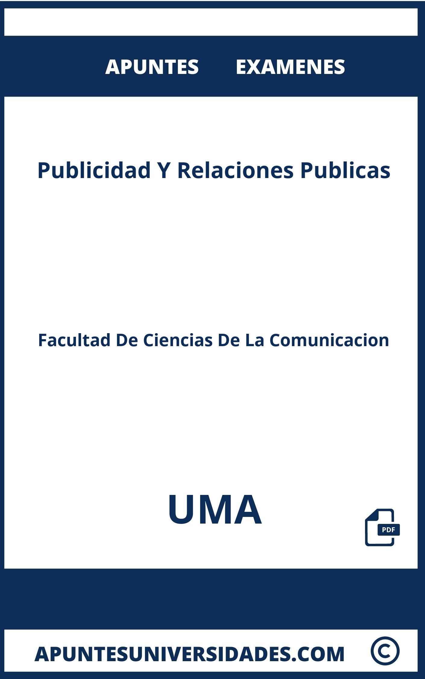 Publicidad Y Relaciones Publicas UMA Examenes Apuntes