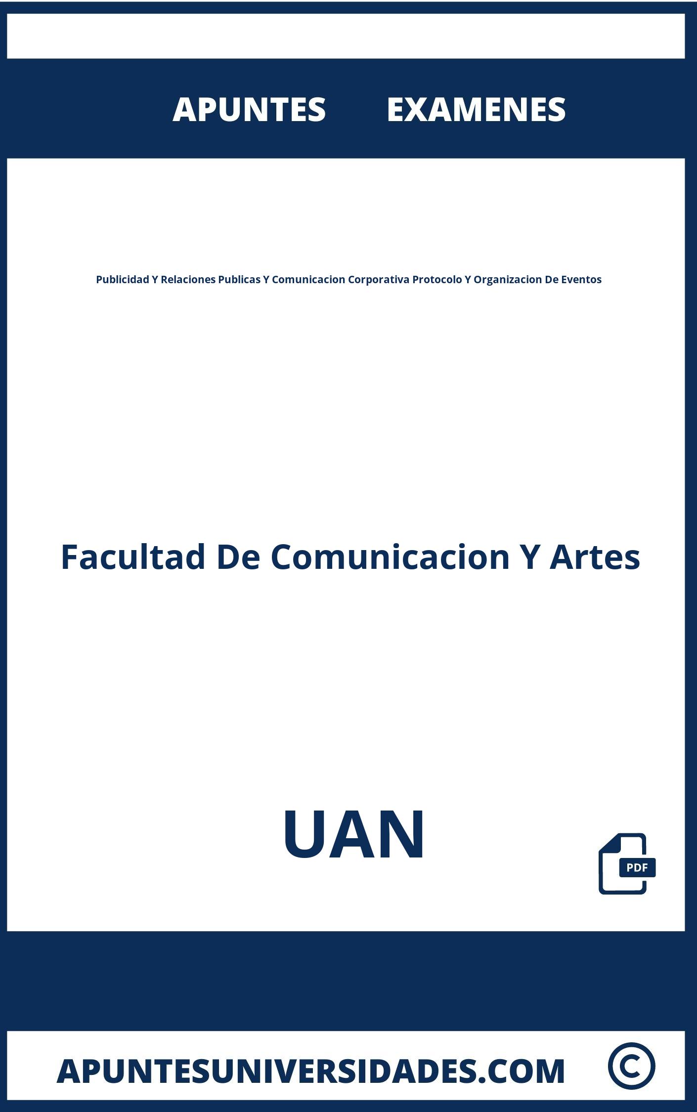 Publicidad Y Relaciones Publicas Y Comunicacion Corporativa Protocolo Y Organizacion De Eventos UAN Examenes Apuntes