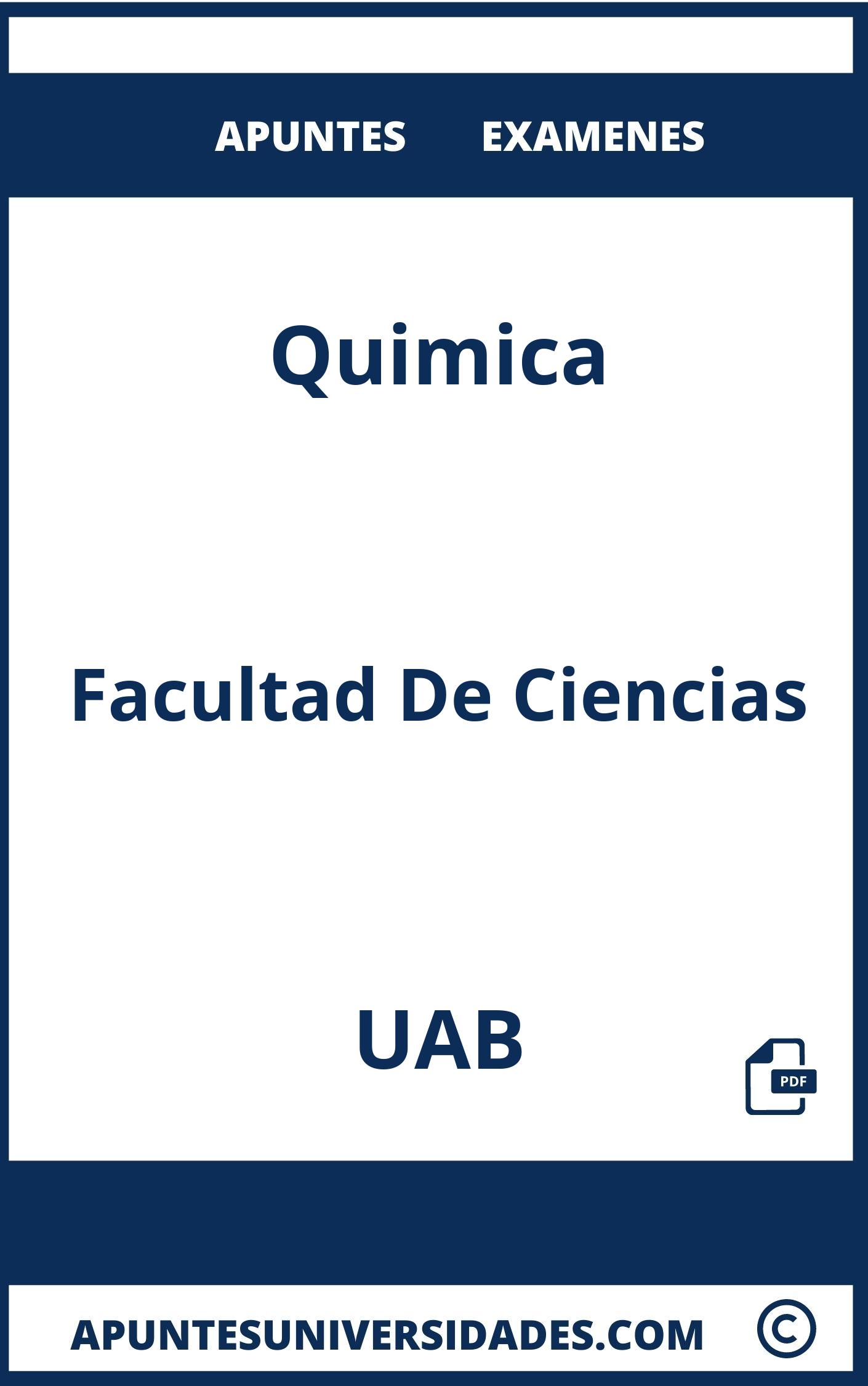 Apuntes y Examenes de Quimica UAB