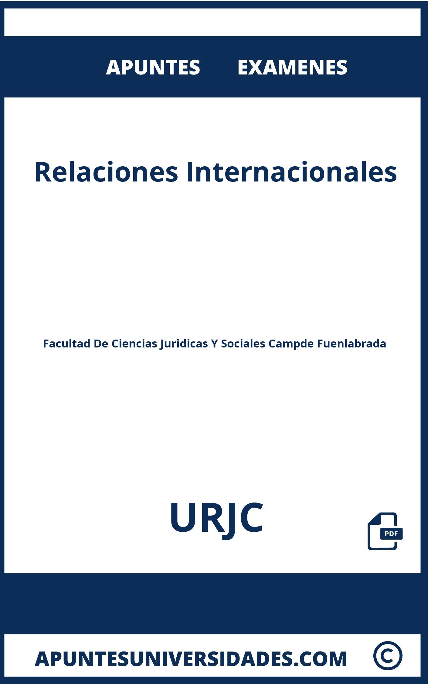 Relaciones Internacionales URJC Apuntes Examenes