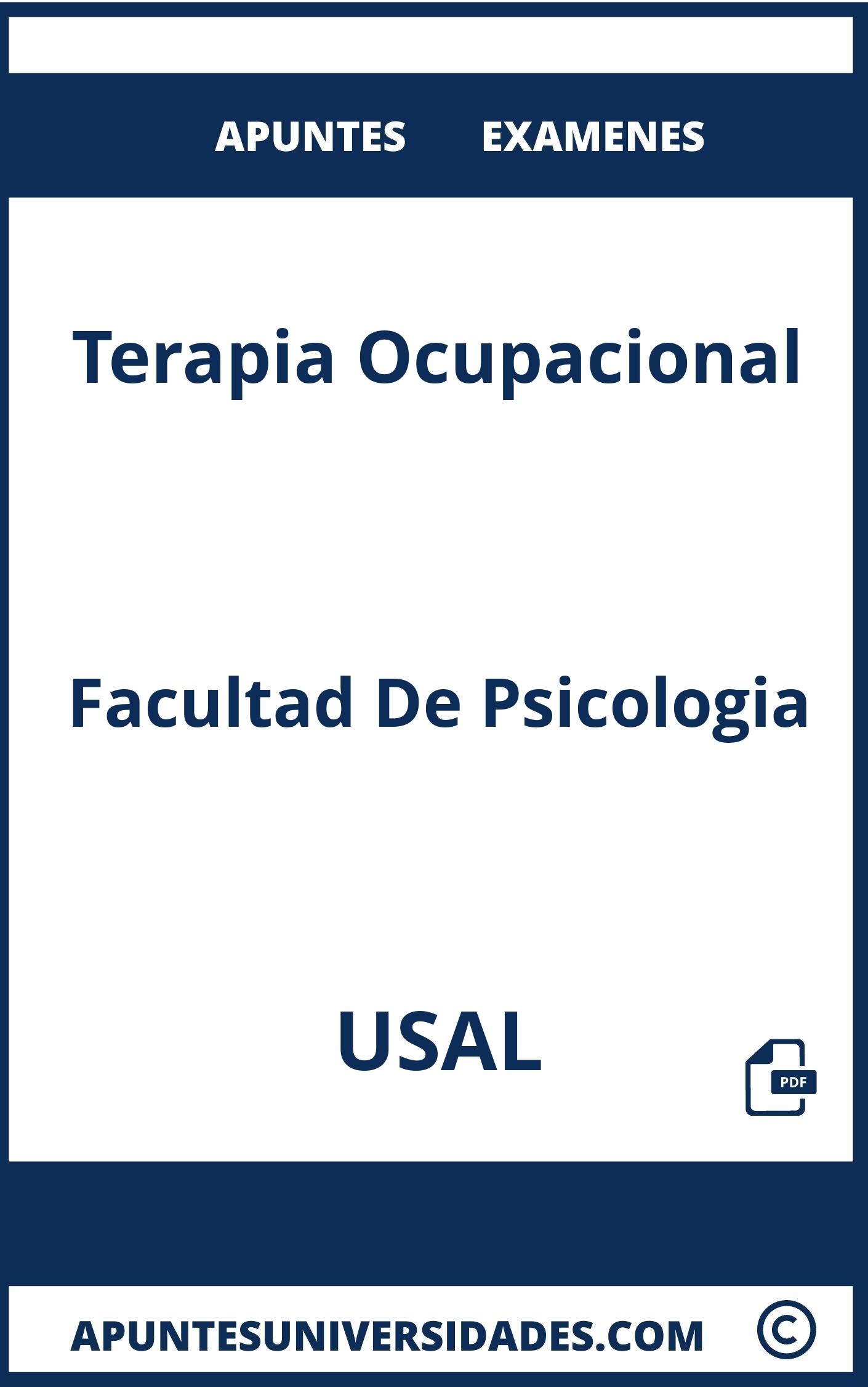 Terapia Ocupacional USAL Examenes Apuntes