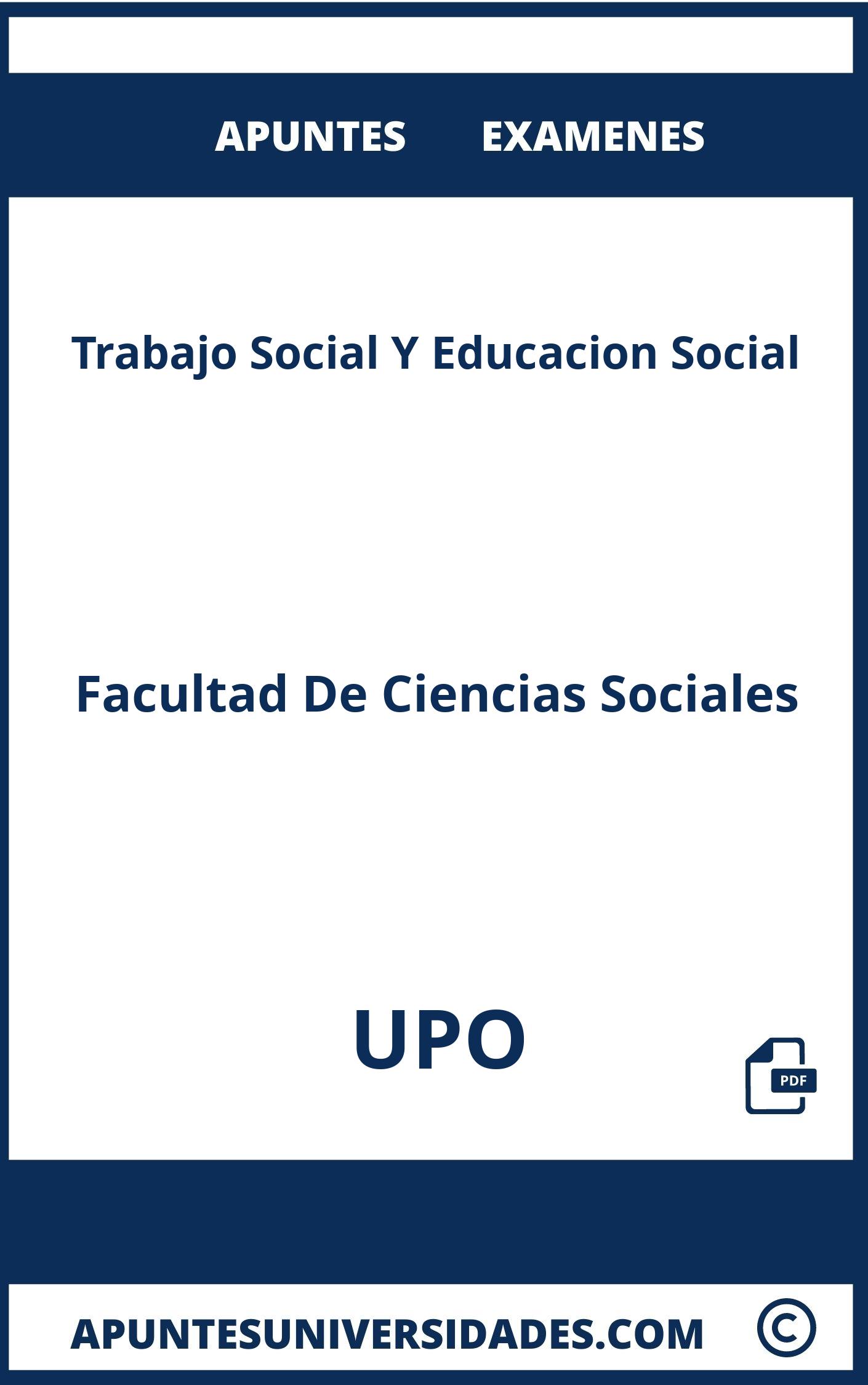 Apuntes y Examenes de Trabajo Social Y Educacion Social UPO