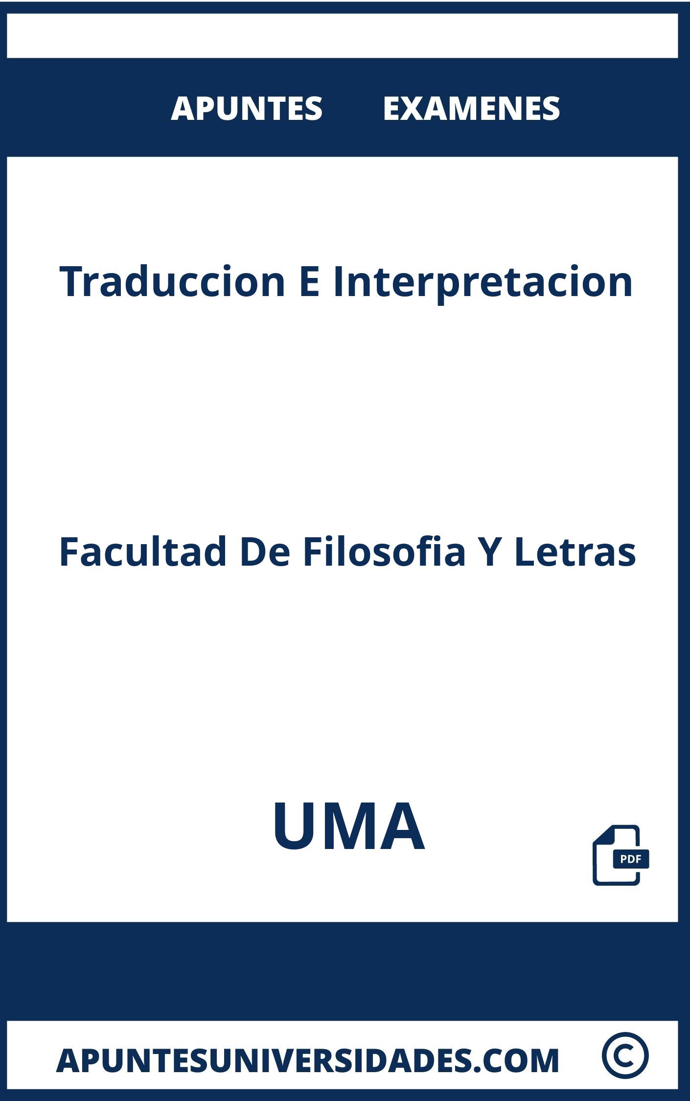 Traduccion E Interpretacion UMA Examenes Apuntes