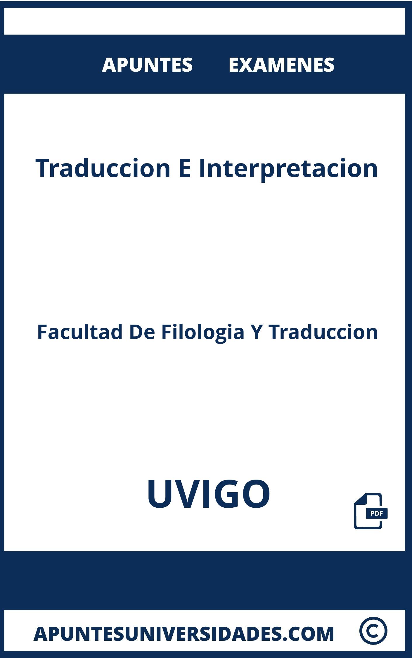 Apuntes y Examenes Traduccion E Interpretacion UVIGO
